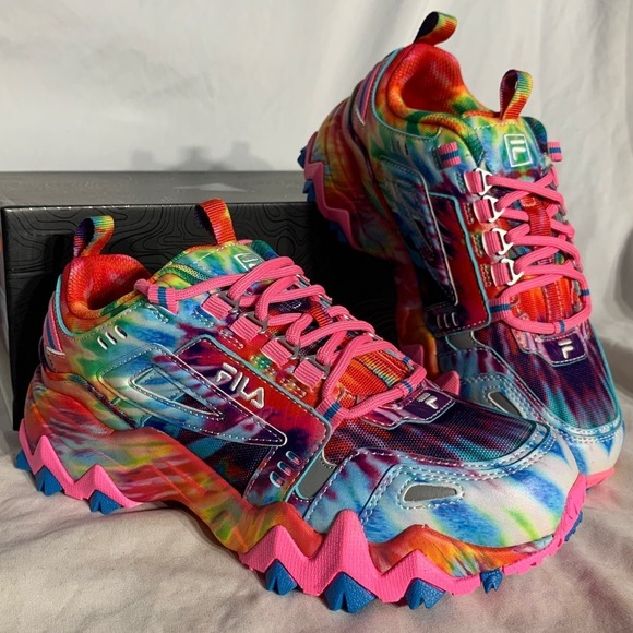 Fila Shoes - Fila Oakmont Tr Chunky Low Top Shoes RARE TIE DYE Womans 6.5 New With Box